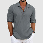 Marcus - Men's Casual Long Sleeve Henley Shirt