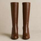 Mariel - Women's Stacked Block Heel Knee-High Boots