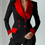 Marjorie - Women's Long Sleeve Patch Pocket Blazer Jacket