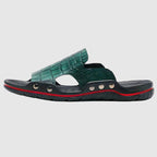 Mark - Men's Crocodile Texture Comfort Slide Sandals