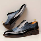 Martin - Men's Dual-Texture Zipper Dress Shoes