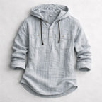 Mason - Men's Hooded Cotton Linen Shirt