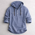 Mason - Men's Hooded Cotton Linen Shirt