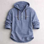 Mason - Men's Hooded Cotton Linen Shirt
