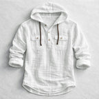 Mason - Men's Hooded Cotton Linen Shirt