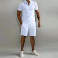 Mason - Men's Short Sleeve Zipper Collar Matching Set