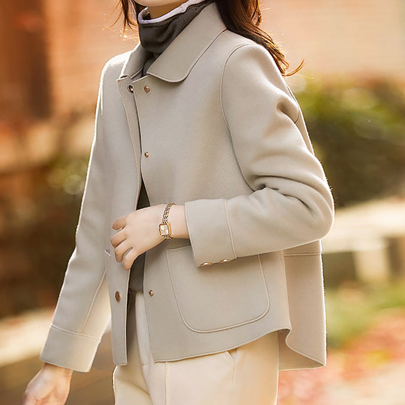 Matilda - Women's Button-Front Wool-Blend Coat
