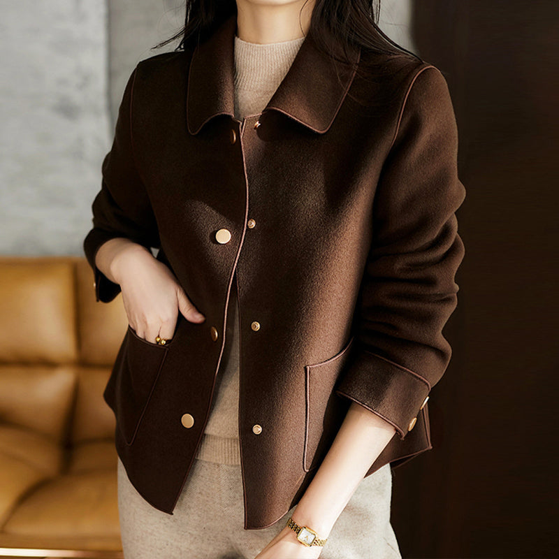 Matilda - Women's Button-Front Wool-Blend Coat