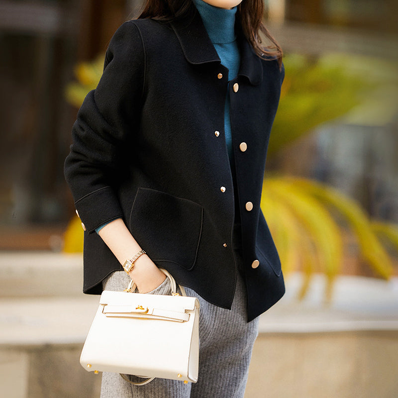 Matilda - Women's Button-Front Wool-Blend Coat