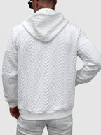 Matteo - Men's Quilted Geometric Zip Hoodie
