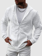 Matteo - Men's Quilted Geometric Zip Hoodie