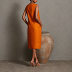 Melissa - Women's Sleeveless Linen Midi Dress