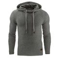 Melvin - Men's Basket-Weave Textured Knit Hoodie Sweater