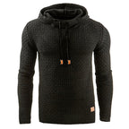 Melvin - Men's Basket-Weave Textured Knit Hoodie Sweater