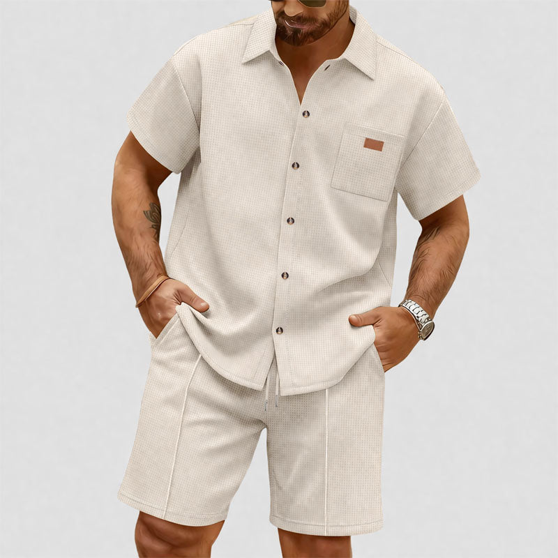 Miguel - Men's Casual Pocket Shirt & Shorts Set