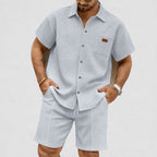 Miguel - Men's Casual Pocket Shirt & Shorts Set