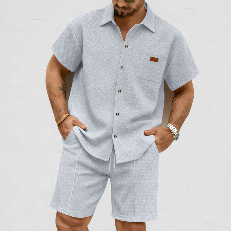 Miguel - Men's Casual Pocket Shirt & Shorts Set