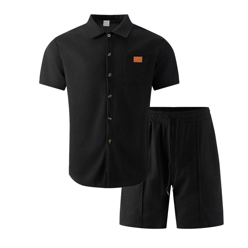 Miguel - Men's Casual Pocket Shirt & Shorts Set