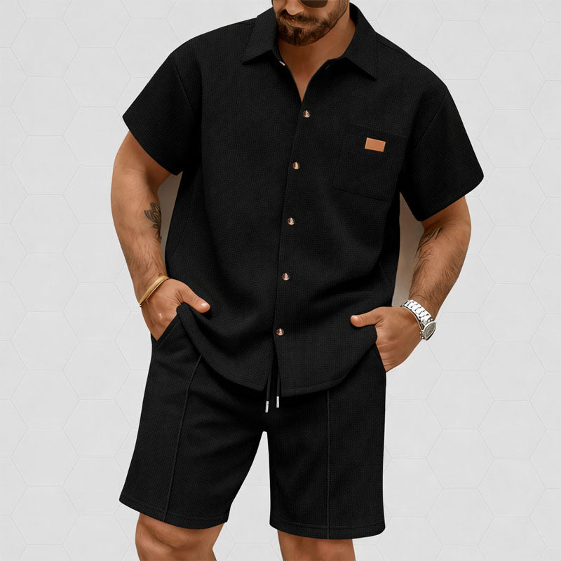 Miguel - Men's Casual Pocket Shirt & Shorts Set