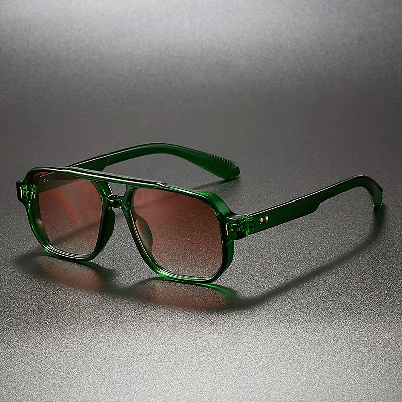 Nexus - Retro Aviator-Inspired Translucent Sunglasses