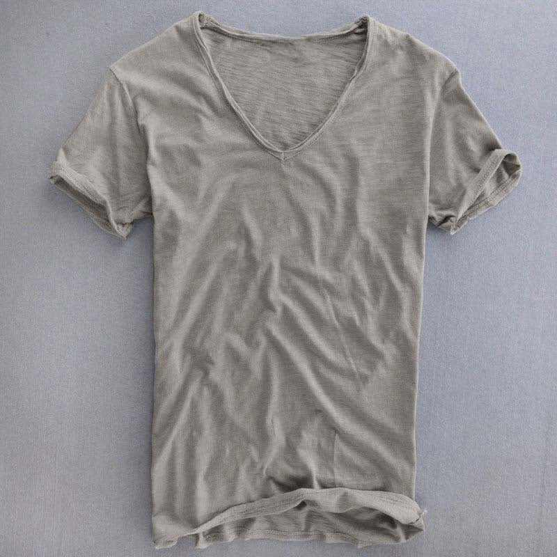 Nicholas - Men's Cotton V-Neck Lightweight T-Shirt