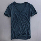 Nicholas - Men's Cotton V-Neck Lightweight T-Shirt