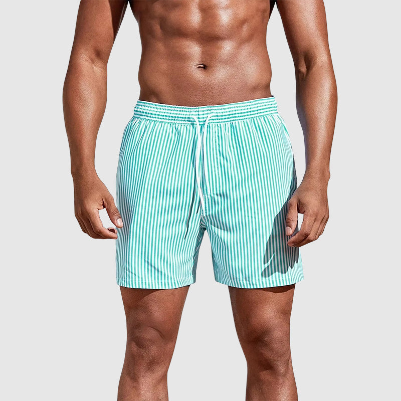 Noah - Men’s Striped Quick-Dry Swim Shorts