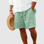 Nolan - Men's Vertical Stripe Drawstring Summer Shorts