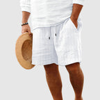 Nolan - Men's Vertical Stripe Drawstring Summer Shorts