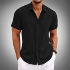 Nolan - Men's Lightweight Linen Button-Up Shirt