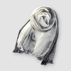 Oakley - Multi-Texture Striped Fringed Scarf