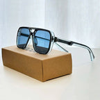 Oblique - Oversized Square Frame Aviator Sunglasses