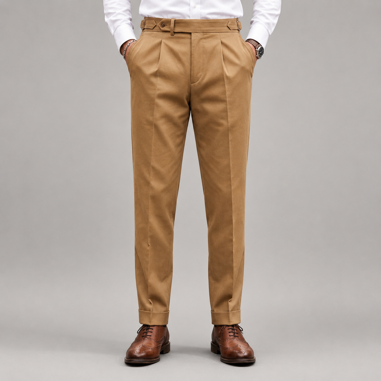 Oliver - Men's Straight-Leg Cotton Twill Trousers