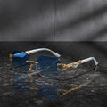 Onyx - Rimless Hexagonal Gradient Sunglasses