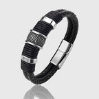 Orielle - Double-Strand Leather Cord Bracelet
