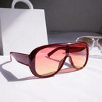 Ovara - Oversized Shield Frame Sunglasses