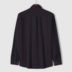 Parker - Men's Contrast Trim Long Sleeve Dress Shirt