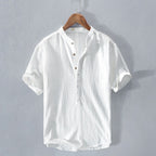 Patrick - Men's Mandarin Collar Button-Up Shirt