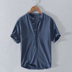 Patrick - Men's Mandarin Collar Button-Up Shirt