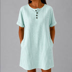 Pauline - Women’s Striped Relaxed T-Shirt Dress