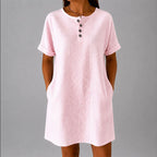 Pauline - Women’s Striped Relaxed T-Shirt Dress