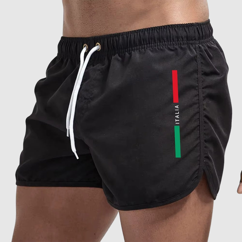 Peter - Men’s Quick-Dry Italian Stripe Swim Shorts