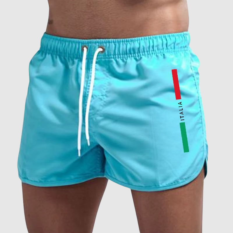 Peter - Men’s Quick-Dry Italian Stripe Swim Shorts