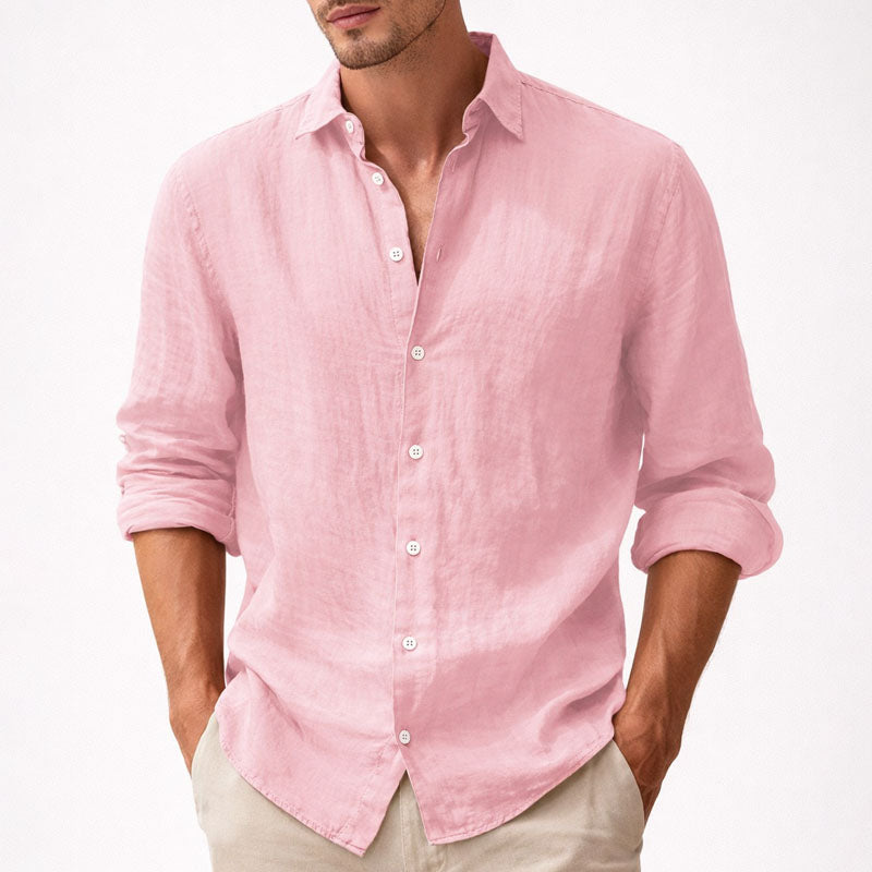 Rafael - Men's Relaxed Long-Sleeve Button-Up Shirt