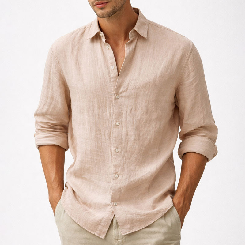 Rafael - Men's Relaxed Long-Sleeve Button-Up Shirt