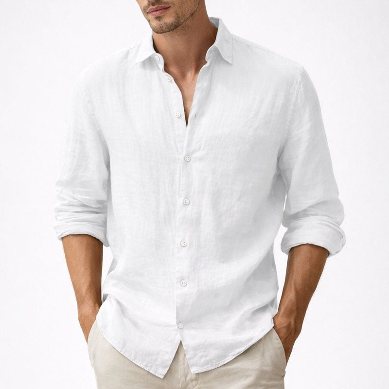 Rafael - Men's Relaxed Long-Sleeve Button-Up Shirt