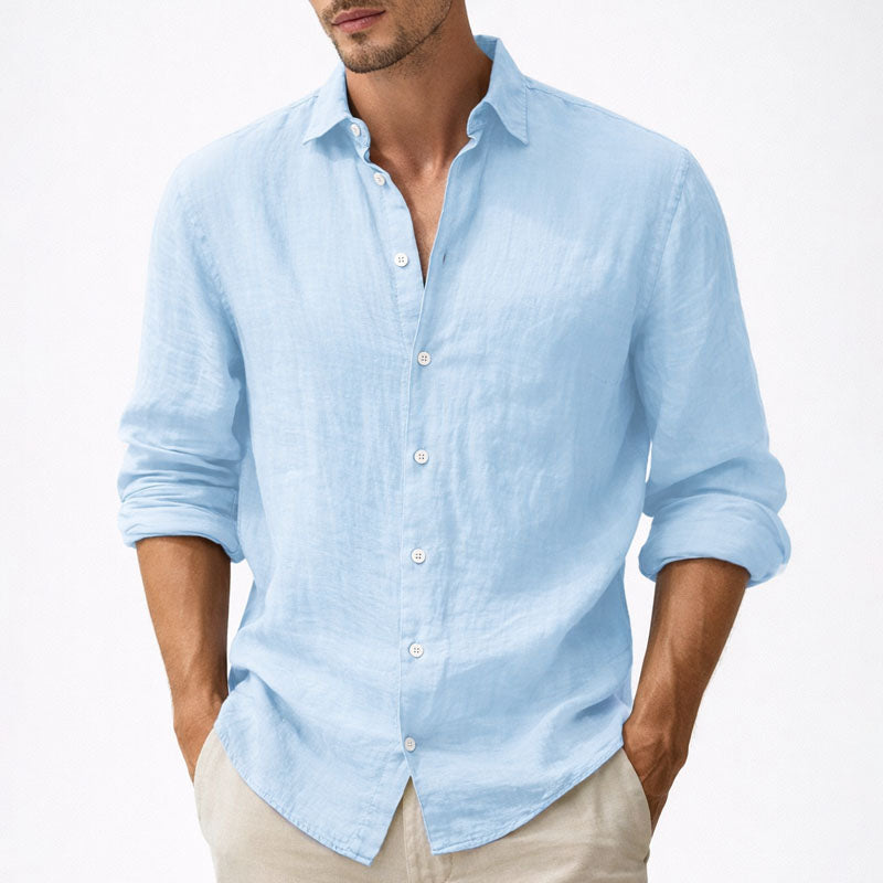 Rafael - Men's Relaxed Long-Sleeve Button-Up Shirt