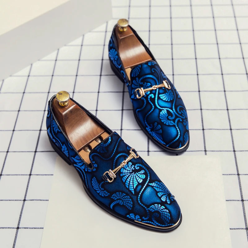 Raymond - Men's Paisley Print Slip-On Loafers
