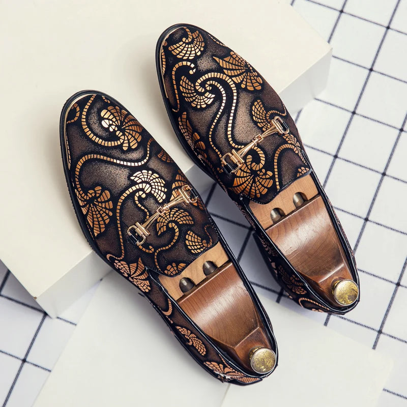 Raymond - Men's Paisley Print Slip-On Loafers