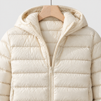 Rhea - Women's Channel-Quilted Hooded Down Puffer Jacket